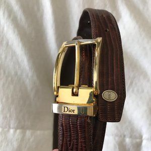 Christian Dior 100% Brown Leather Belt